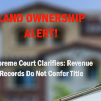 Revenue Records Do Not Confer Title